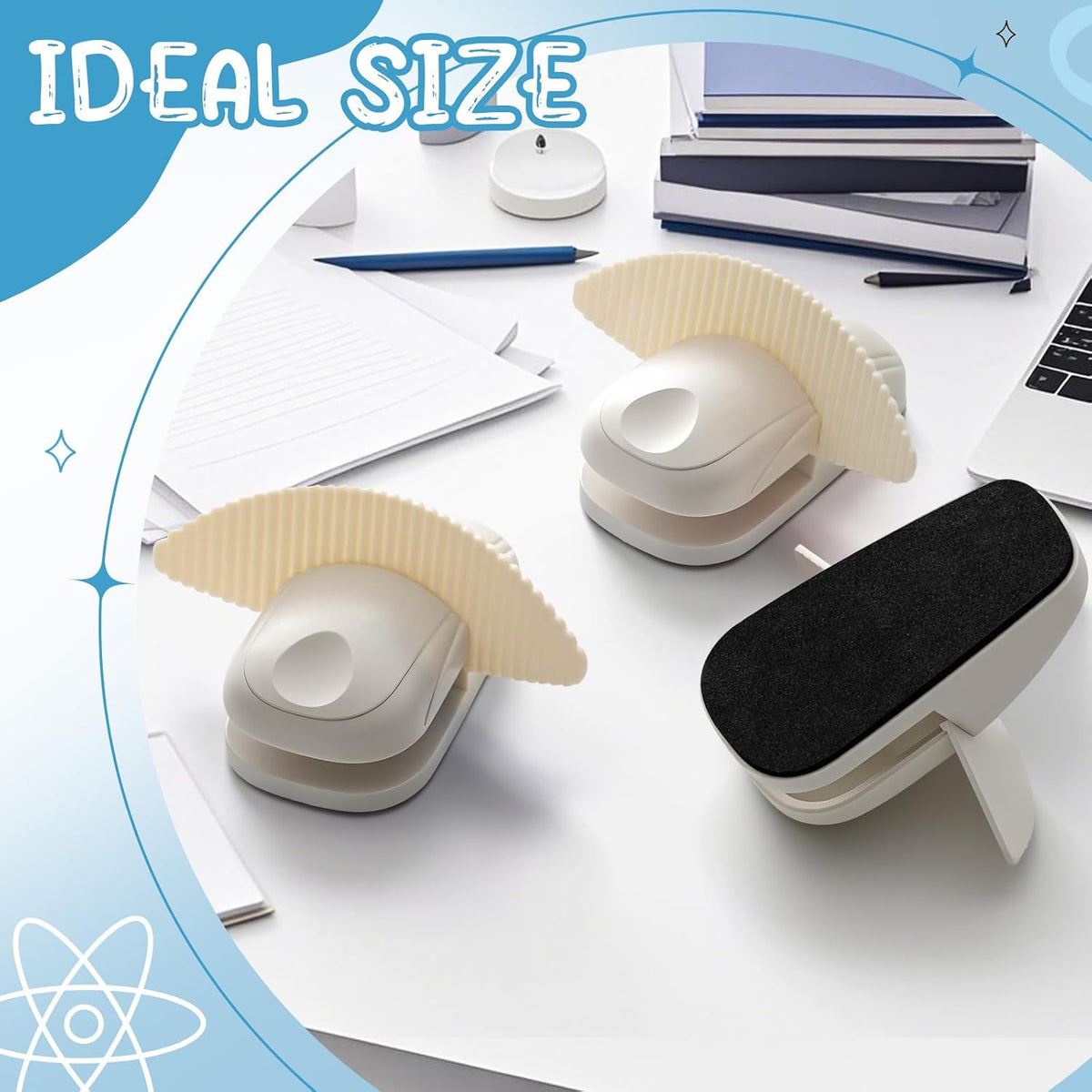 2 Pcs Paper Holder Stand for Typing Non-Slip Mat Desktop Folder Document Holder with Anti-Slip Pads Portable Copy Stand Desktop Clamp for A4 Paper Office Reading (White)