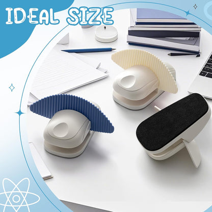 2 Pcs Paper Holder Stand for Typing Non-Slip Mat Desktop Folder Document Holder with Anti-Slip Pads Portable Copy Stand Desktop Clamp for A4 Paper Office Reading (White)