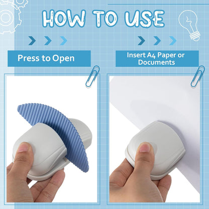 2 Pcs Paper Holder Stand for Typing Non-Slip Mat Desktop Folder Document Holder with Anti-Slip Pads Portable Copy Stand Desktop Clamp for A4 Paper Office Reading (White)