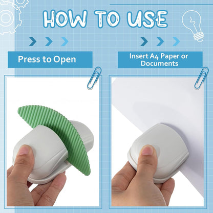 2 Pcs Paper Holder Stand for Typing Non-Slip Mat Desktop Folder Document Holder with Anti-Slip Pads Portable Copy Stand Desktop Clamp for A4 Paper Office Reading (White)