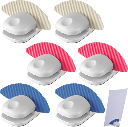 2 Pcs Paper Holder Stand for Typing Non-Slip Mat Desktop Folder Document Holder with Anti-Slip Pads Portable Copy Stand Desktop Clamp for A4 Paper Office Reading (White)