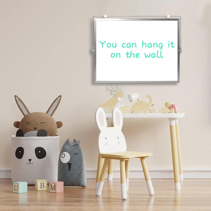 Magnetic Dry Erase White Board with Stand, 16" x 12" Desktop White Board