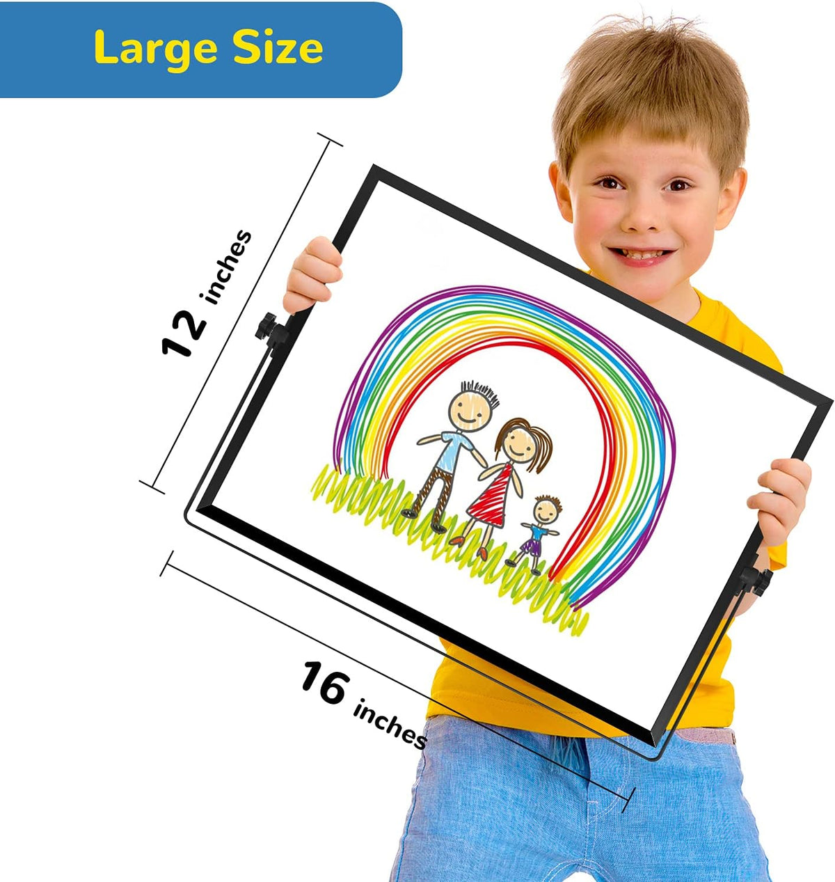 Magnetic Dry Erase White Board with Stand, 16" x 12" Desktop White Board