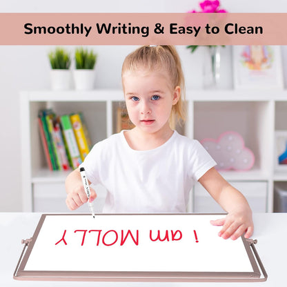 Magnetic Dry Erase White Board with Stand, 16" x 12" Desktop White Board