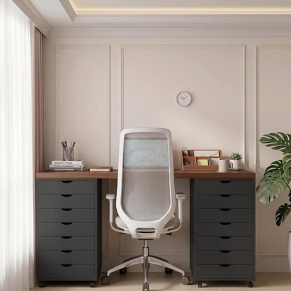 5 Drawer Mobile File Cabinet, Under Desk Storage Cabinet with Wheels