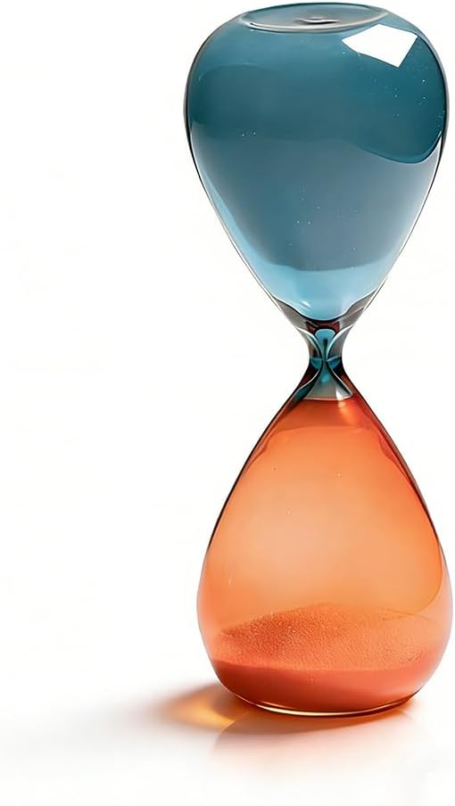 Sand Timer 15 Minutes, Two-Color Combination Hourglass Timer, Visual Timers for Kids Training, Sand Timers for Classroom, Home, Desk, Office Decorative
