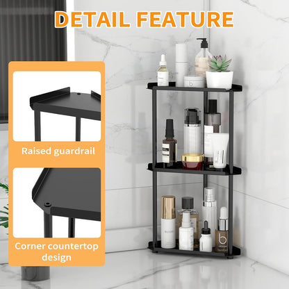 3 Tier Bathroom Counter Organizer, Vanity Organizer Corner Shelf