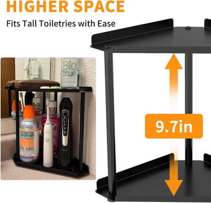 3 Tier Bathroom Counter Organizer, Vanity Organizer Corner Shelf