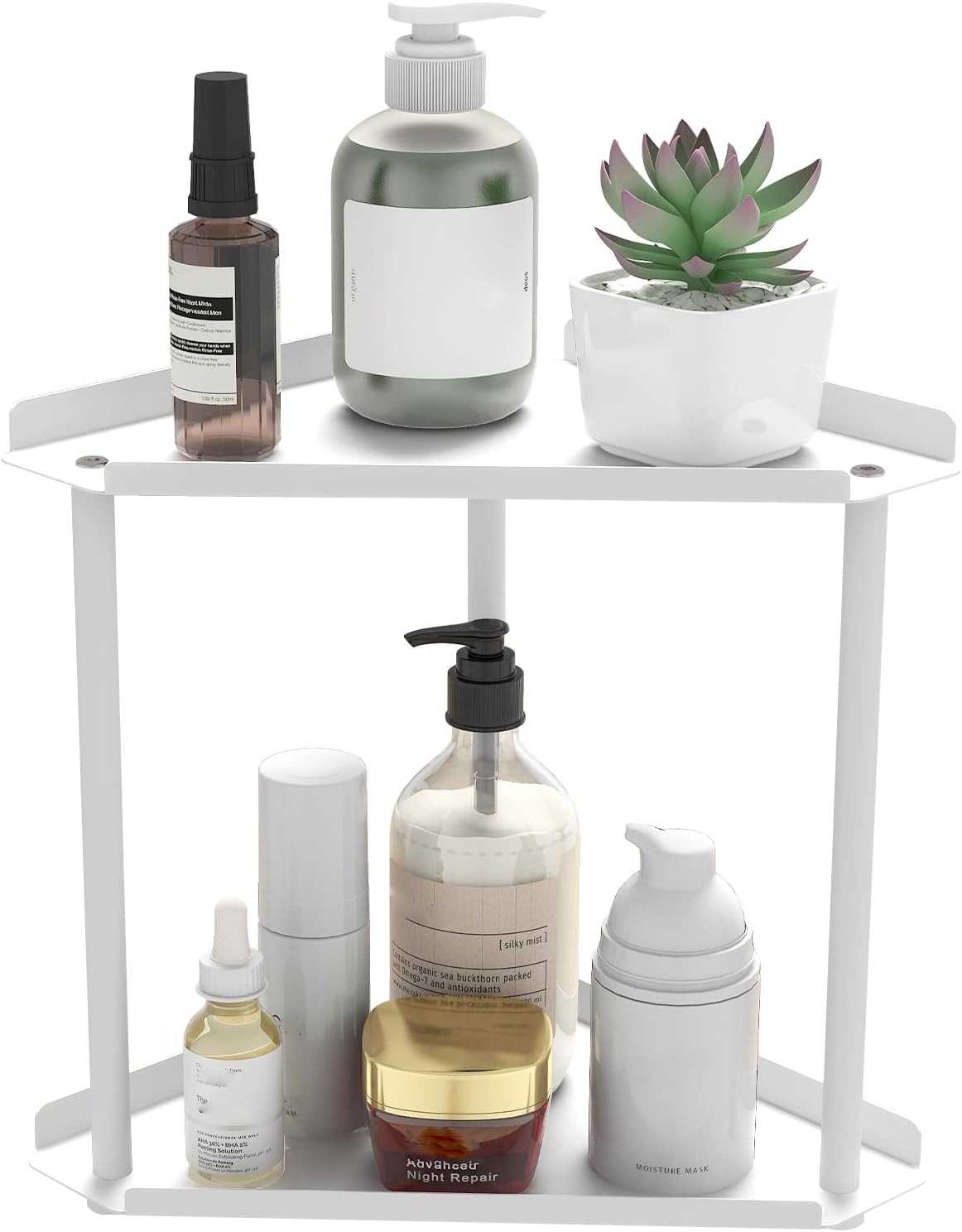 3 Tier Bathroom Counter Organizer, Vanity Organizer Corner Shelf
