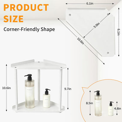 3 Tier Bathroom Counter Organizer, Vanity Organizer Corner Shelf