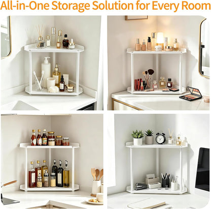 3 Tier Bathroom Counter Organizer, Vanity Organizer Corner Shelf