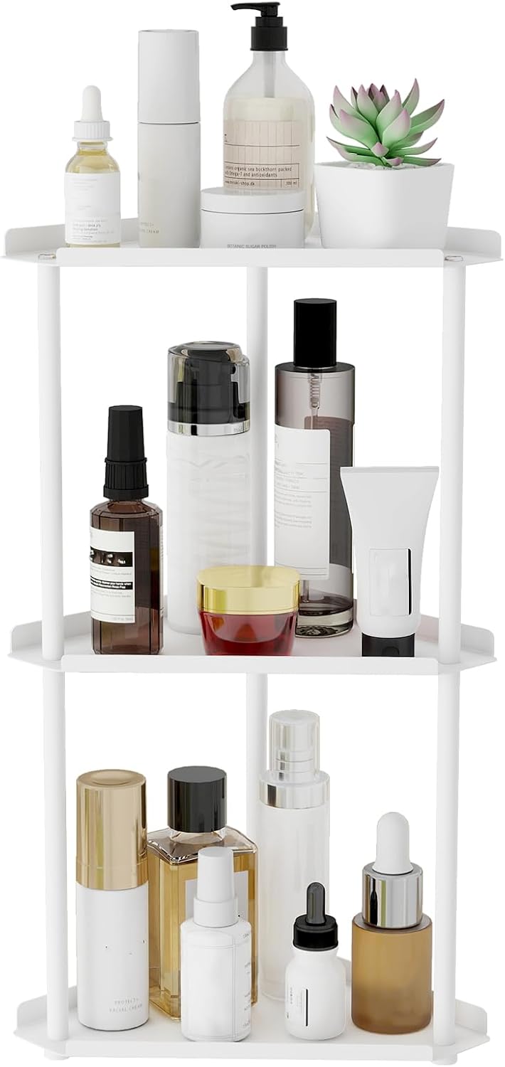 3 Tier Bathroom Counter Organizer, Vanity Organizer Corner Shelf