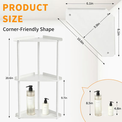 3 Tier Bathroom Counter Organizer, Vanity Organizer Corner Shelf