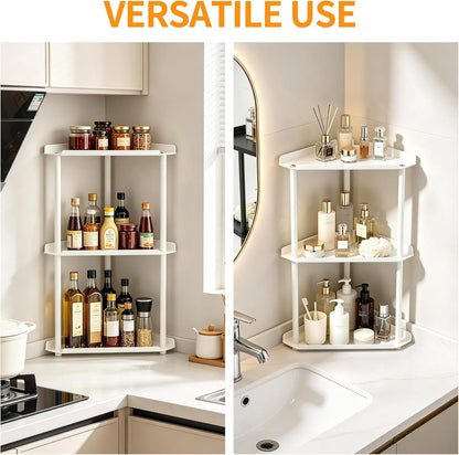 3 Tier Bathroom Counter Organizer, Vanity Organizer Corner Shelf
