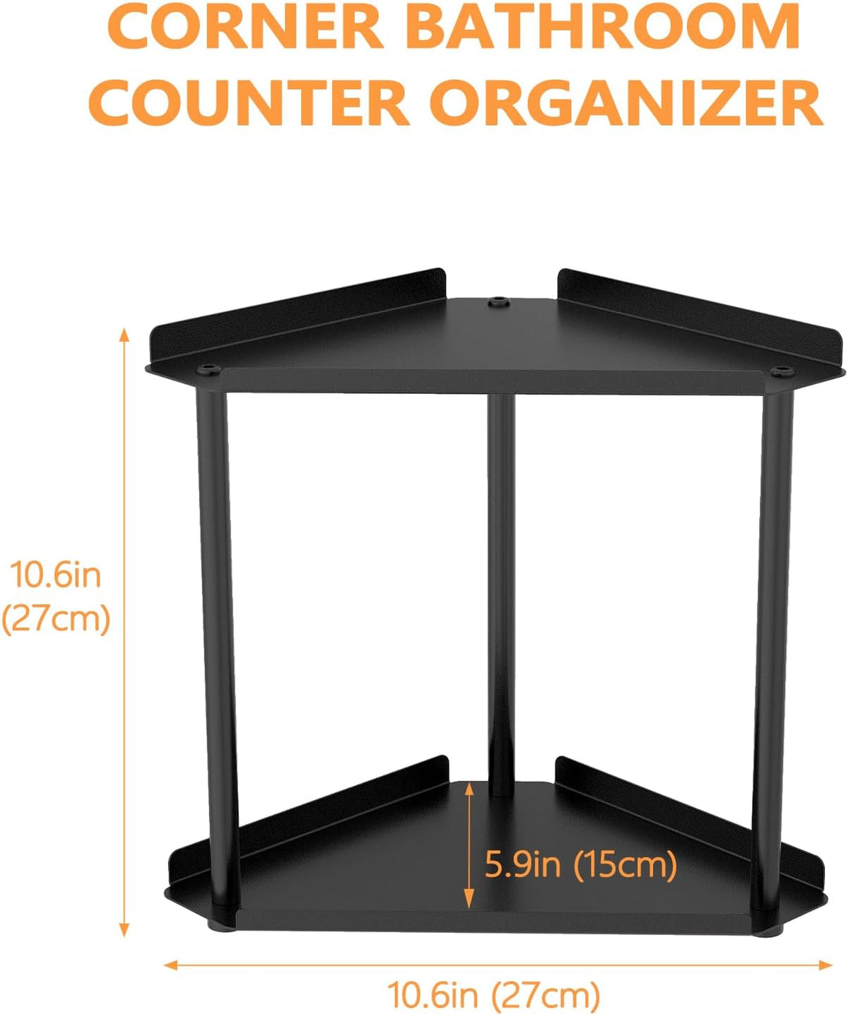 Corner Bathroom Counter Organizer, Bathroom Organizer Countertop White