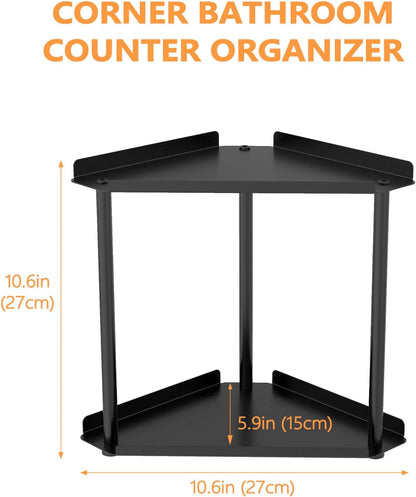 Corner Bathroom Counter Organizer, Bathroom Organizer Countertop White