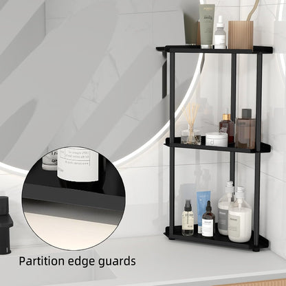 Corner Bathroom Counter Organizer, Bathroom Organizer Countertop White