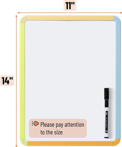 Dry Erase Board, 14” x 11”, White Frame