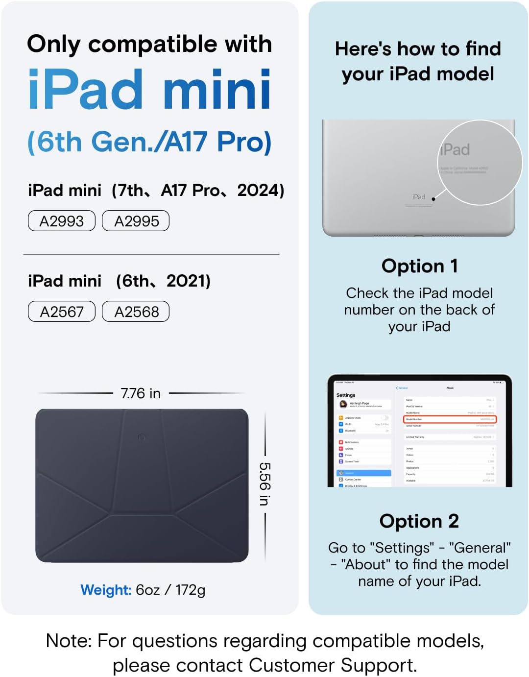 MOFT Dynamic Folio Tablet Stand for Desk Compatible with iPad mini A17 Pro 2024 & iPad mini 6th A15 2021, Slim Magnetic Tablet Holder Case with 20+ Viewing Angles, Beach White x Terracotta