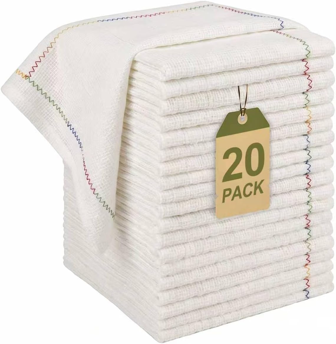 18 Pack Microfiber Cleaning Cloth, Kitchen Towels for Dish Drying Washing, Absorbent Streak Free Lint Free Rags for Cleaning, Reusable and Washable Towels - 10" x 10"