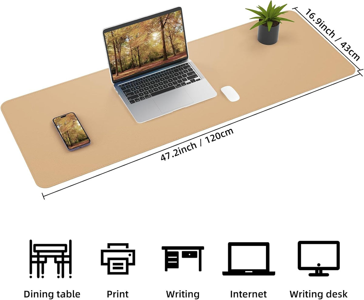 Large Desk Mat, 47" x 17", Black
