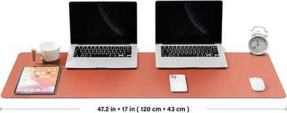 Large Cork Desk Mat - 47.2"x 17" Desk Pad for Office and Home - Ideal for Large Mouse Pad and Desk Mats on Top of Desks(Dark Green)