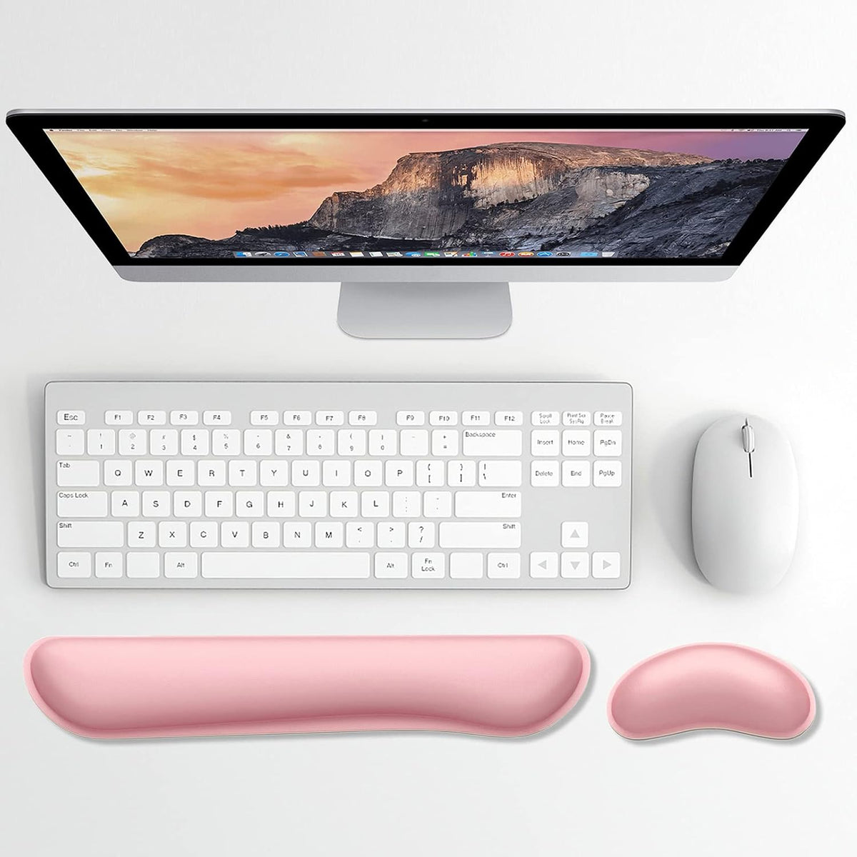 Dapesuom Enlarge Keyboard Wrist Rest, Cute Memory Foam Keyboard Wrist Cushion for Computer Desk Mats Support, Typing Pain Relief Ergonomic Mouse Pad Rests with Non-Slip Base for Gaming, Laptop, Purple