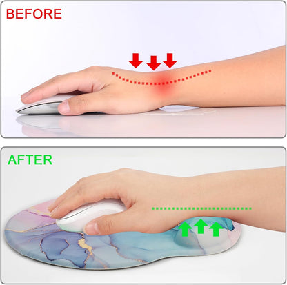 Ergonomic Mouse Pad with Wrist Rest Support,Gel Mouse Pads for Desk - Colors A
