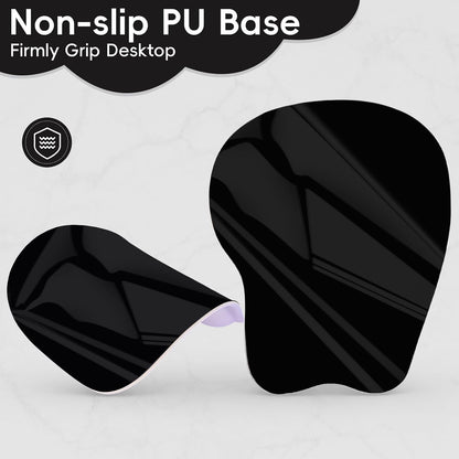 Wrist Support Mouse Pad Anti Slip Rubber Wrist Rest Mousepad 9in X 8in Small Desktop Notebook Mouse Mat for Working and Gaming (M-Pink Floral)