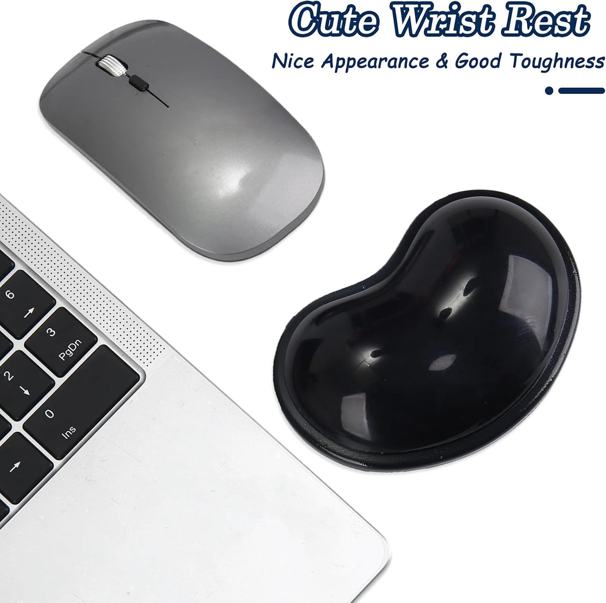 Gel Keyboard & Mouse Wrist Rest Set - Keyboard Wrist Rest Pad & Mouse Support for Office Gaming Pad Computer Laptop Ergonomic Comfortable Pain Relief- Blue Pad Set