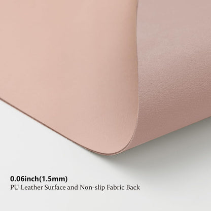 HOMIEAZICOZI Leather Desk Mat - Non-Slip PU Desk Pad for Office and Home - Desk Organization and Accessories - Ideal for Large Mouse Pad and Desk Mats on Top of Desks (Black,36''x 17'') (DPD-B-L)