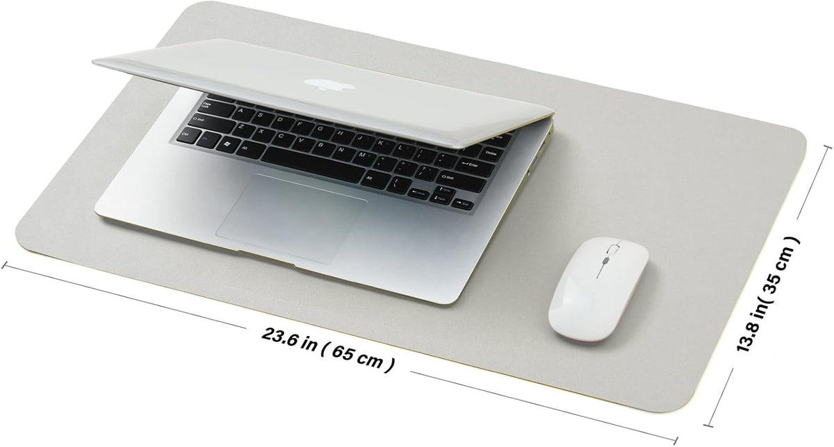 HOMIEAZICOZI Leather Desk Mat - Non-Slip PU Desk Pad for Office and Home - Desk Organization and Accessories - Ideal for Large Mouse Pad and Desk Mats on Top of Desks (Black,36''x 17'') (DPD-B-L)