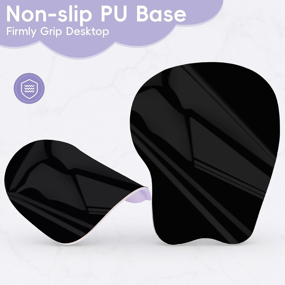 Wrist Support Mouse Pad Anti Slip Rubber Wrist Rest Mousepad 9in X 8in Small Desktop Notebook Mouse Mat for Working and Gaming (M-Pink Floral)
