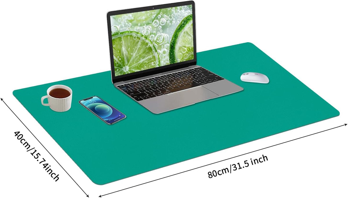 Bloss Leather Desk Pad and Keyboard Wrist Rest, Large Mouse Pad + Keyboard Pad+Mouse Wrist Support, Non-Slip Desk Mat Protector for Office, Home(31.5×15.7 Inches,Beige) - Colors B