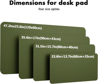 Double-Sided Desk Pad, 31.5"x15.7"Leather Desk Mat, Eco Cork Desk Pad Protector,Large Mouse Pad,Waterproof Desk Blotter for Office/Home(Coffee)