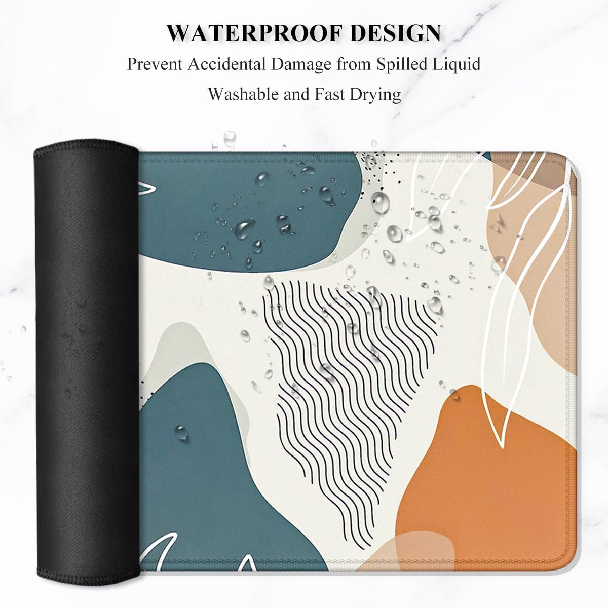 Auhoahsil Desk Mat, Ultra Large Mouse Pad, XXL Gaming Mousepad, Green Tropical Leaves Deskpad, Big Extended Full Size Mouse Pad, Desktop Desk Matt for Keyboard, Laptop & Computer, 35.5 x 15.7 in - Colors A