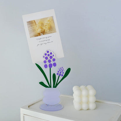 6 pcs Cute Flower Table Card Memo Holder Stand, Table Photo Display Clip Stand for Monmory Photo Picture Memo Cards Paper Note Postcards Wedding Number Card Display