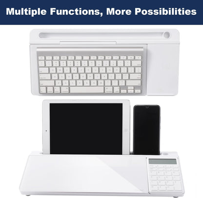 TSJ OFFICE Desktop Whiteboard Dry-Erase-Board - Computer Keyboard Stand White Board Surface Pad with Drawer, Desk Organizers with Accessories for Office, Home, School Supplies - Black