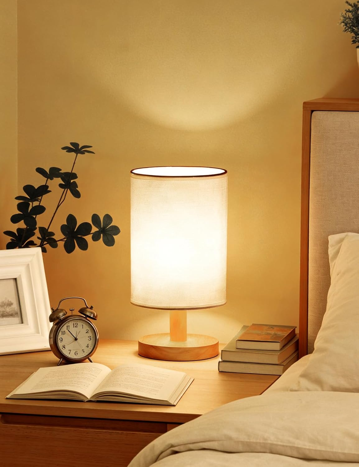 2-Pack Boho Small Table Lamp,Modern Cute Bedside Nightstand Light, Retro Mini Reading Desk Lamp for Bedroom Living Room Office Dorm Bookshelf Dresser Home Decor Restaurant Coffee Shop
