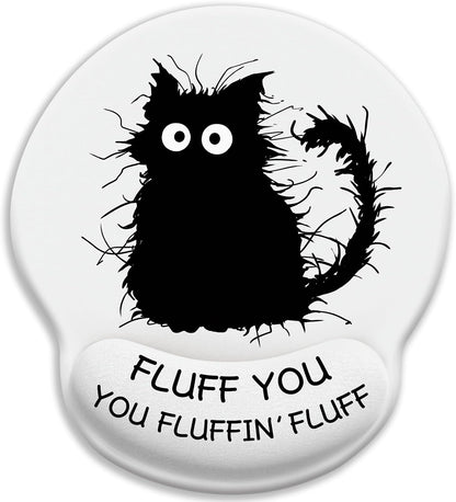 Funny Ergonomic Mouse Pad with Wrist Rest, Cat Desk Decor Gifts - Colors A