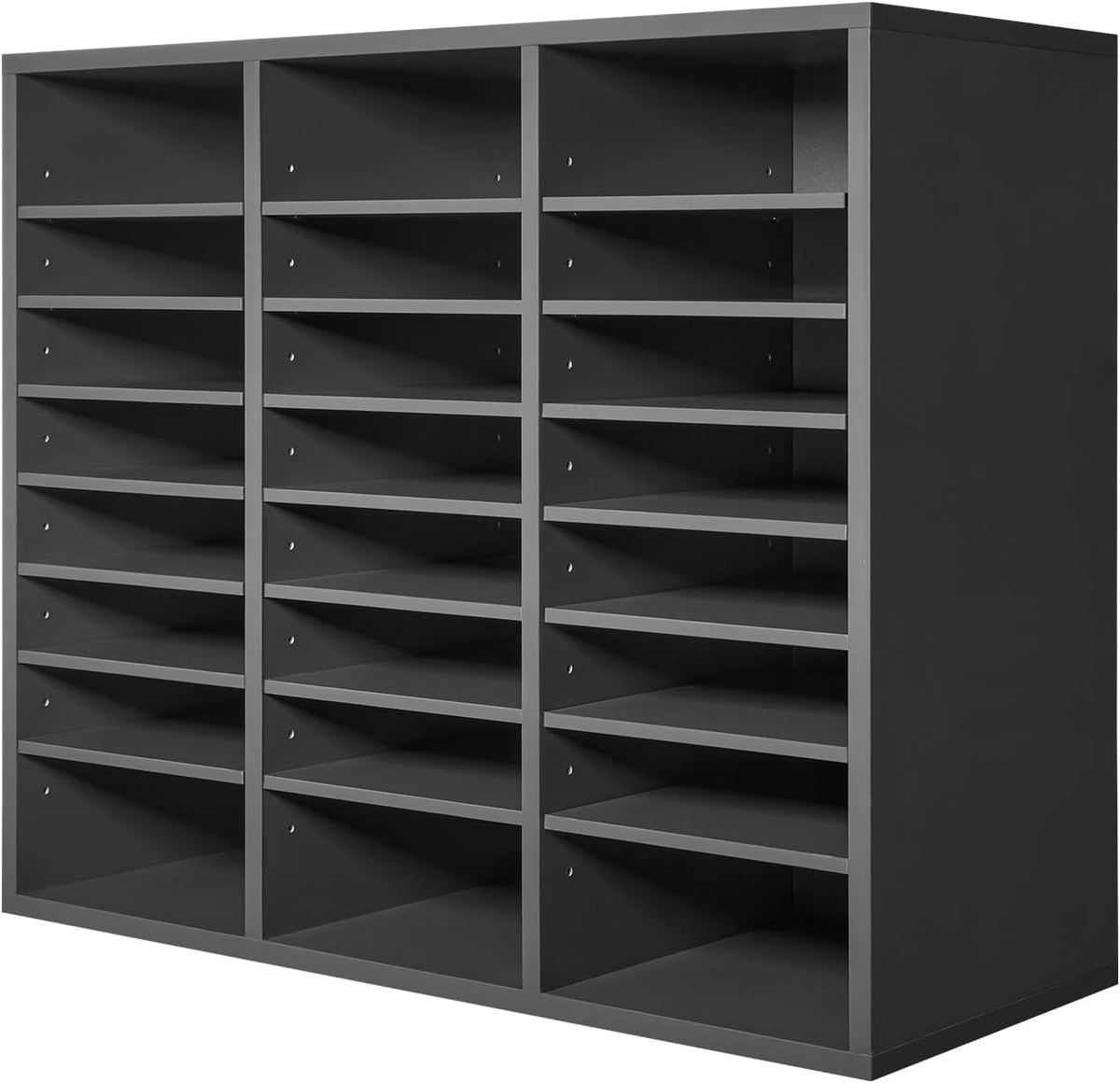 VEVOR Literature Organizers, 12 Compartments Office Mailbox with Adjustable Shelves, Wood Literature Sorter 20.4x12x16.1 inches for Office, Home, Classroom, Mailrooms Organization, EPA Certified White