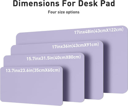 Aothia Leather Office Desk Pad Protector, Non-Slip PU Leather Desk Blotter, Waterproof Laptop Writing Mouse Pad for Office and Home, Black, 31.5" x 15.7" - Colors B