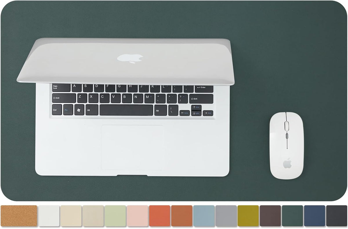 Large Cork Desk Mat - 47.2"x 17" Desk Pad for Office and Home - Ideal for Large Mouse Pad and Desk Mats on Top of Desks(Dark Green)
