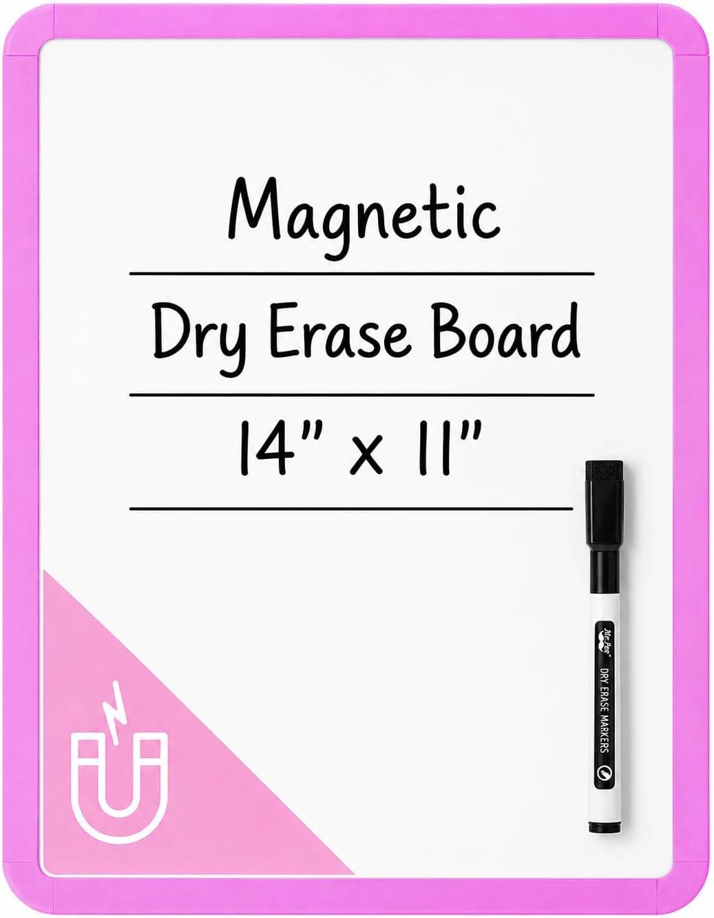 Dry Erase Board, 14” x 11”, White Frame