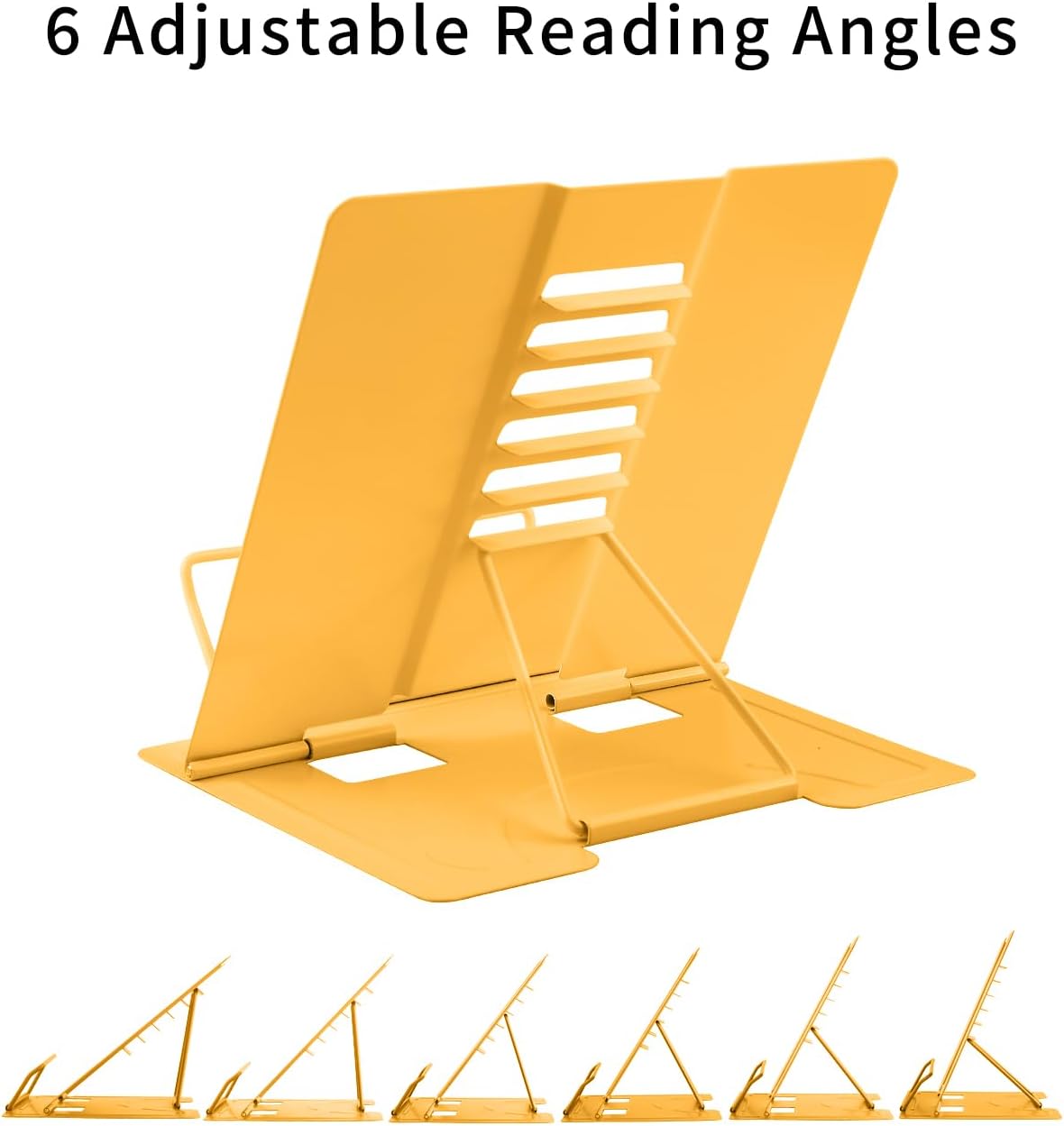 MSDADA Desk Book Stand Metal Reading Rest Book Holder Adjustable