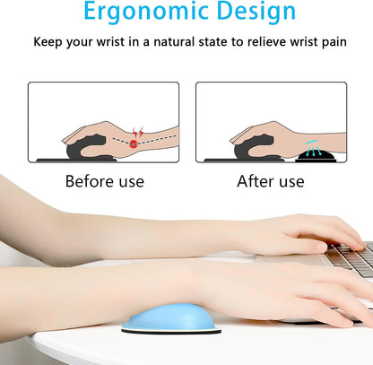 Mouse Wrist Rest, Ergonomic Memory Foam Mouse Wrist for Computer Desk Mats Support, PU Leather Hand Rest Pad Cushion for Gaming, Laptop, Men, Women, Pain Relief & Easy Typing, Black