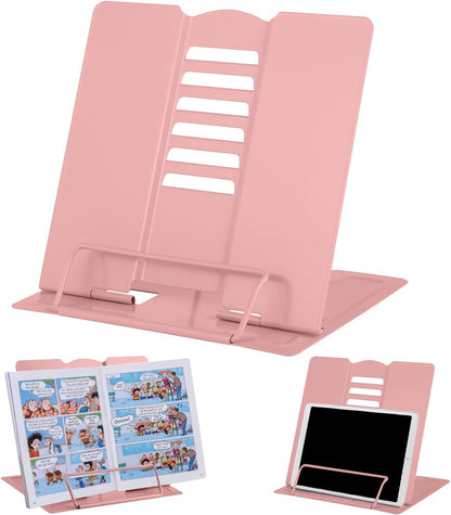 MSDADA Desk Book Stand Metal Reading Rest Book Holder Adjustable