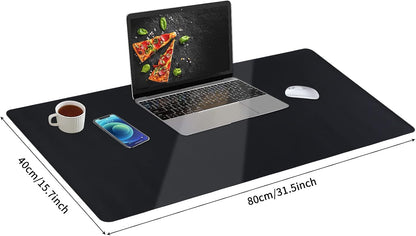 Bloss Leather Desk Pad and Keyboard Wrist Rest, Large Mouse Pad + Keyboard Pad+Mouse Wrist Support, Non-Slip Desk Mat Protector for Office, Home(31.5×15.7 Inches,Beige) - Colors A