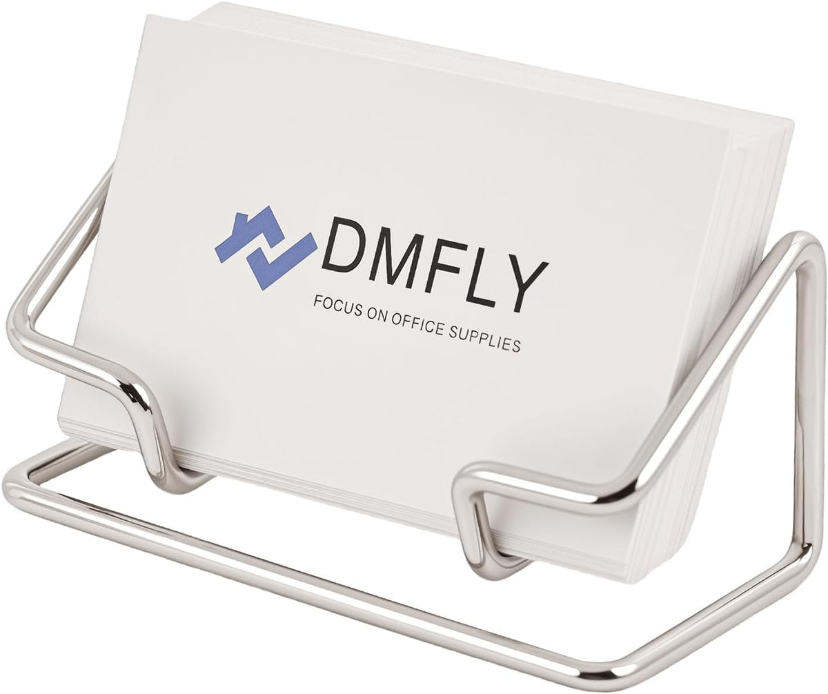 Metal Business Card Holder for Desk, Cute Card Display Stand, Compatible with Various Countertops, Gold