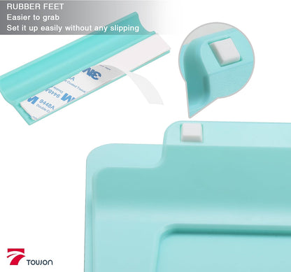 Small Glass Desktop Whiteboard Dry-Erase, Mini Pure Glass Whiteboard Stand